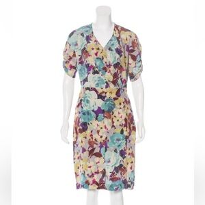 Etro floral print silk dress L US10/IT 46 ($1400 new).